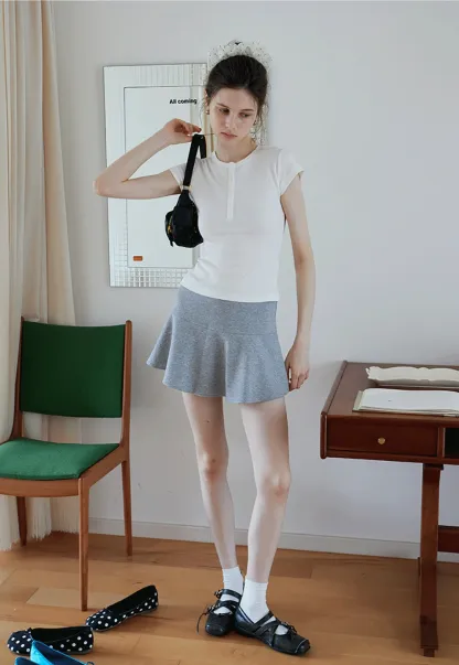 Women’s High Waist Flared Mini Skirt