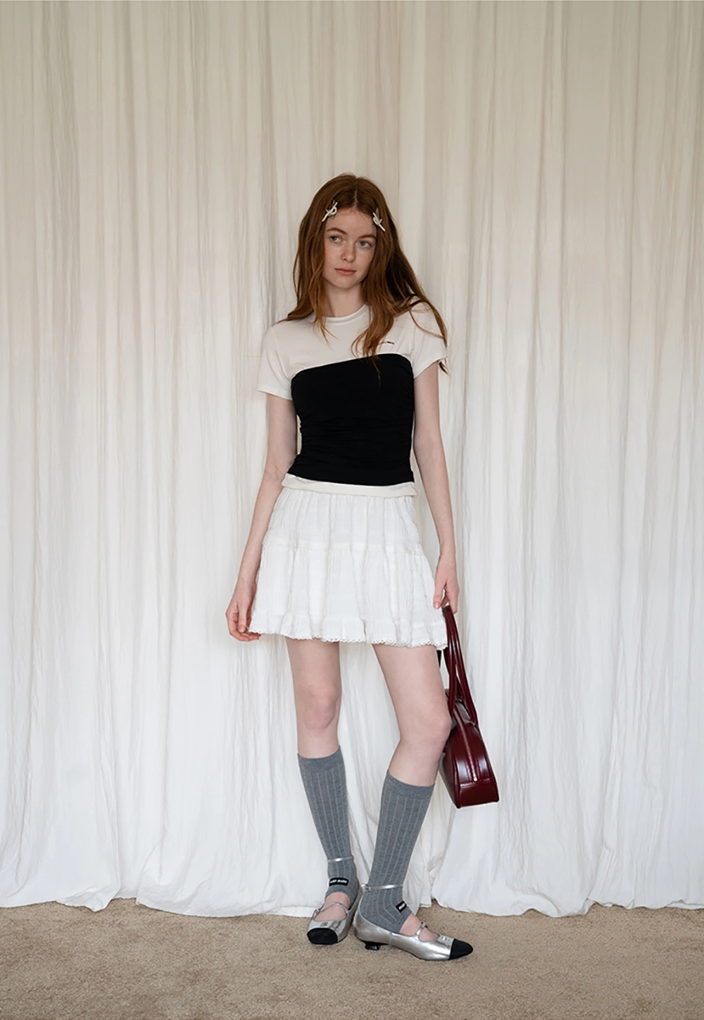 Black and White Contrast Tee