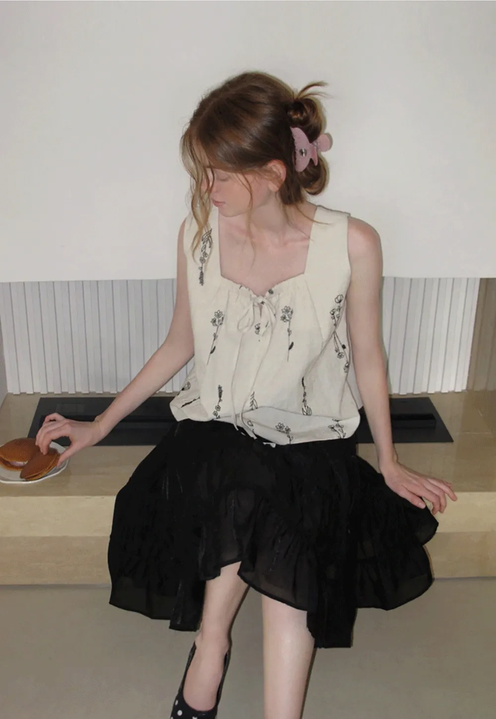 Women’s Floral Tie-Front Tank Top