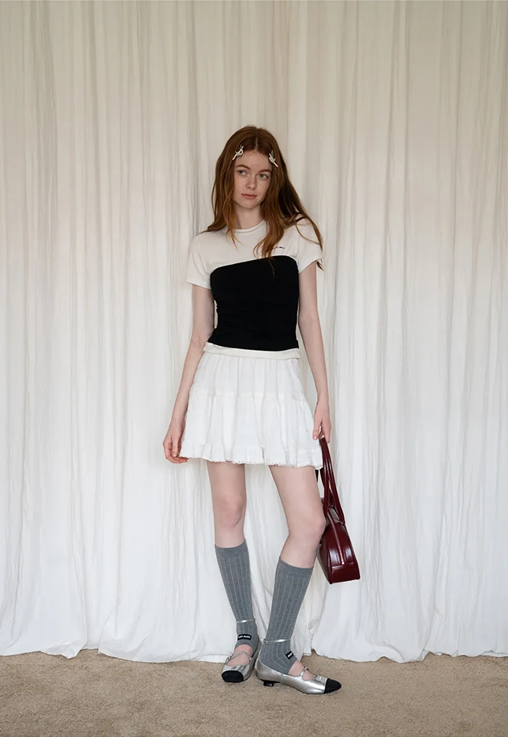Black and White Contrast Tee