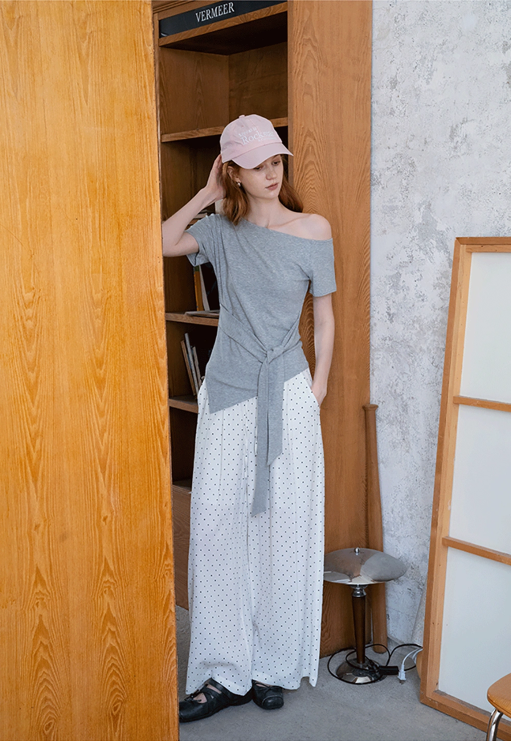Off-Shoulder Top with Tie Waist