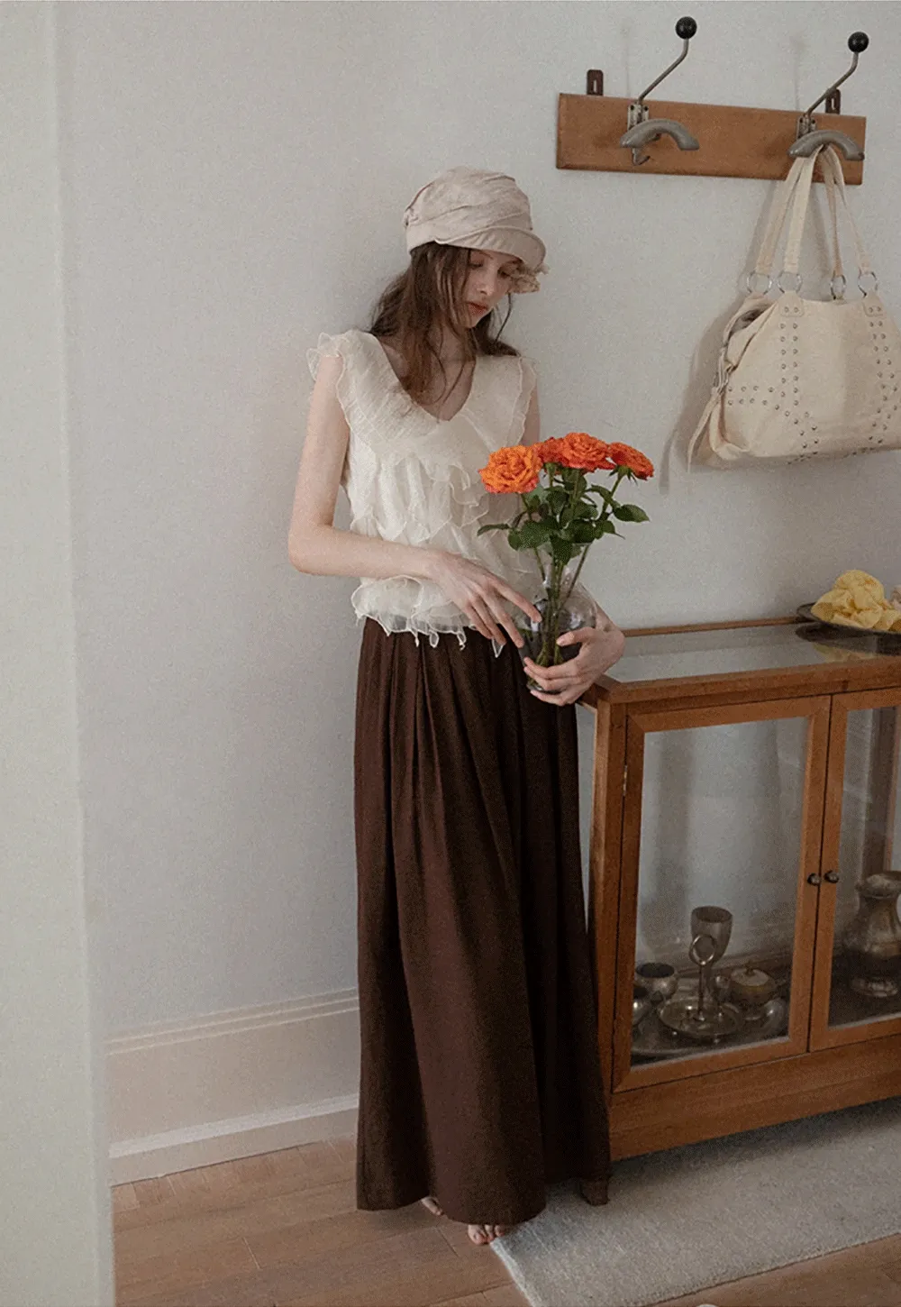 Women's Ruffle Layer Sleeveless Tank Top