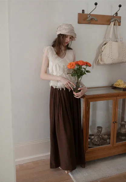 Women's Ruffle Layer Sleeveless Tank Top