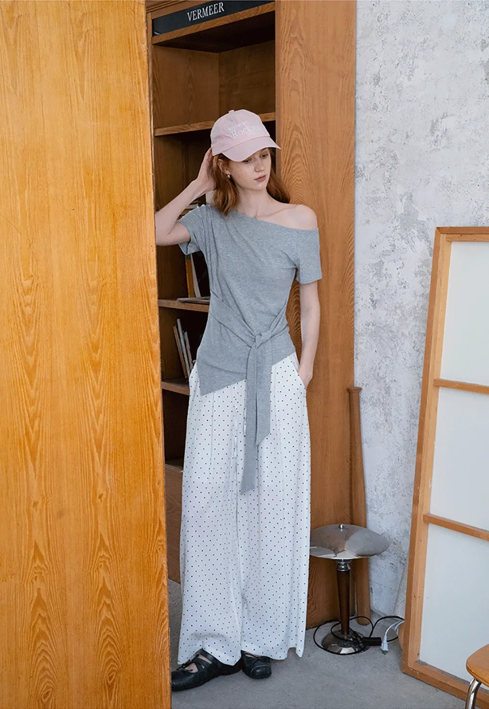 Off-Shoulder Top with Tie Waist
