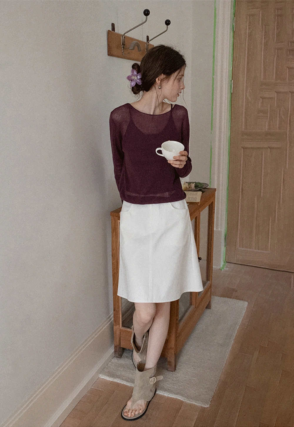 Women's A-Line Mini Skirt with Pockets