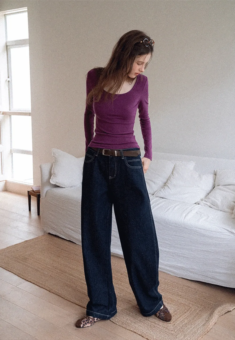 Women's Scoop-Neck Long-Sleeve Tee