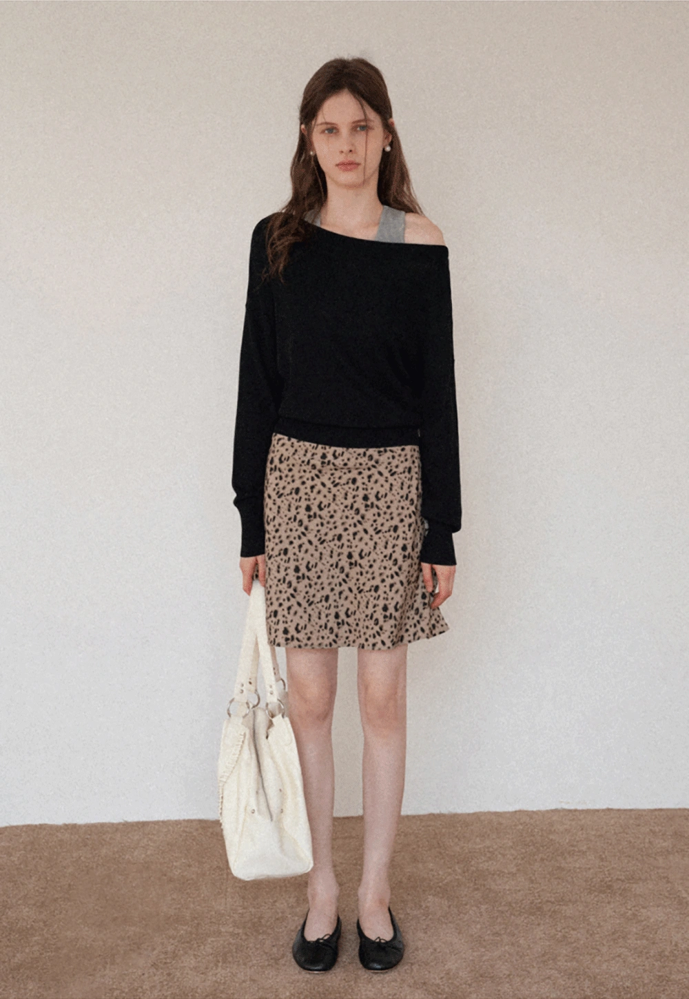 Women's Leopard-Print A-Line Mini Skirt