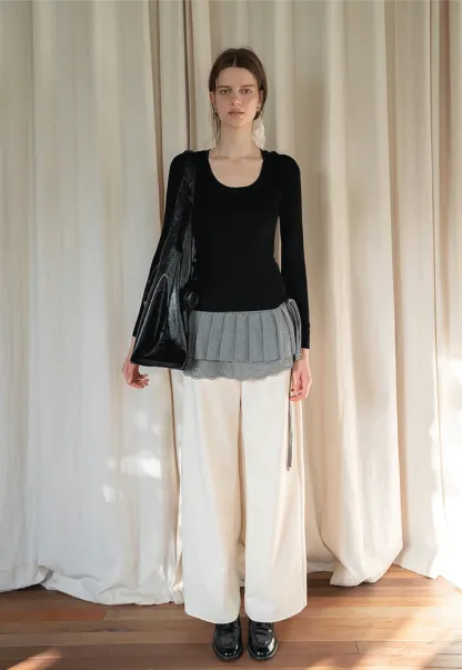 Women’s Off-White Wide Leg Dress Pants