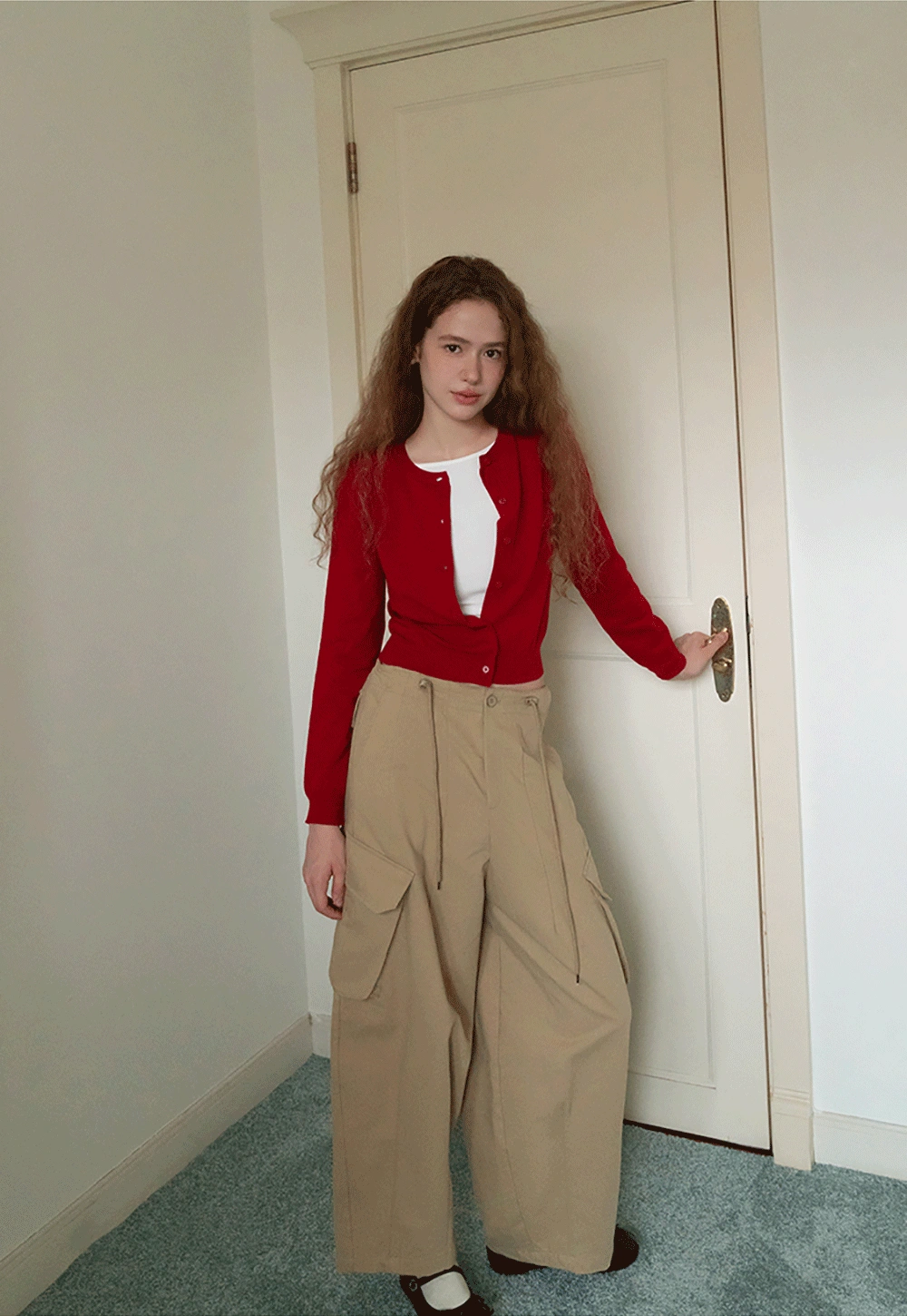 Womens Knit Button Down Cardigan