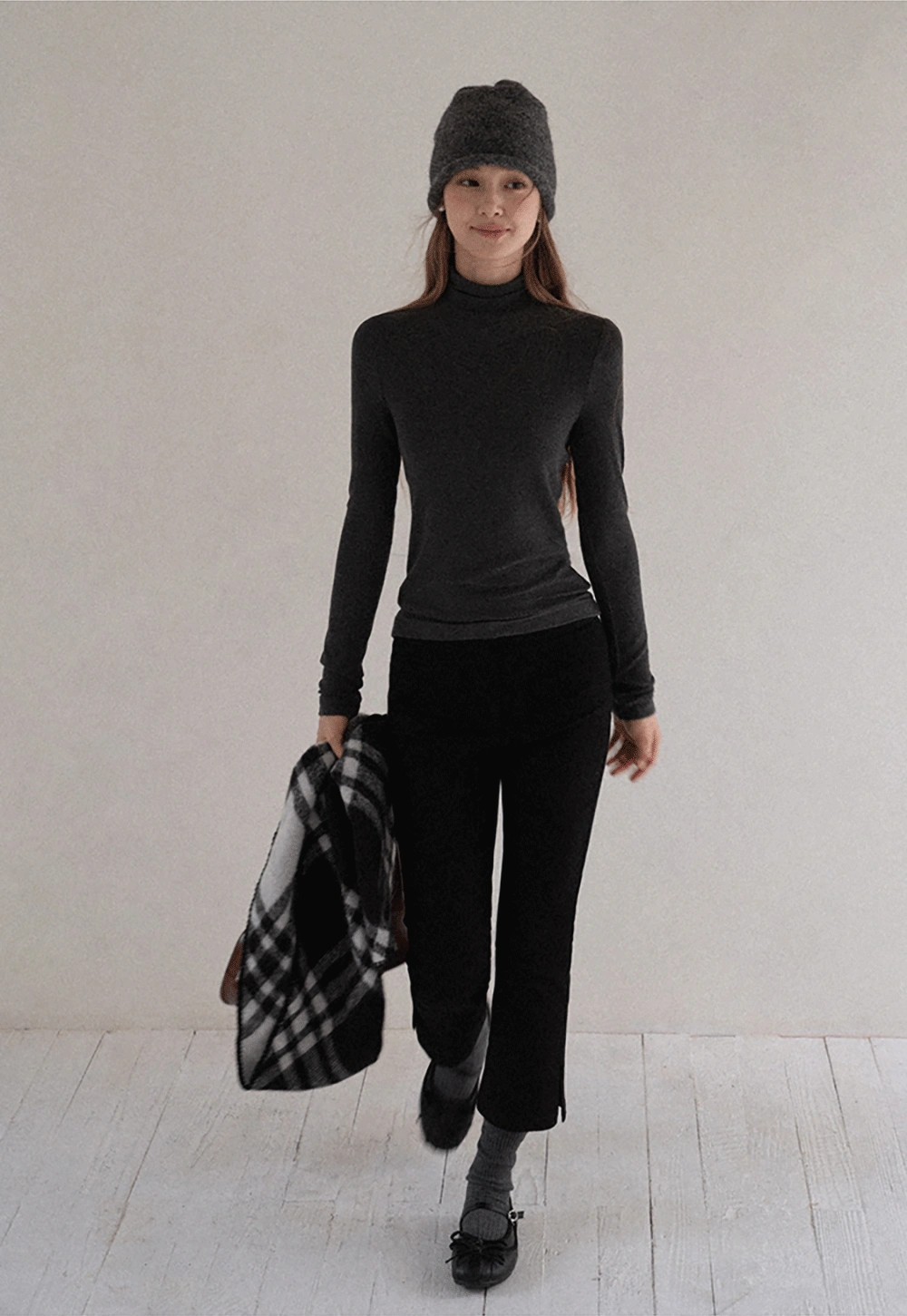 Women High Waist Slim Fit Trousers Minimalist Style