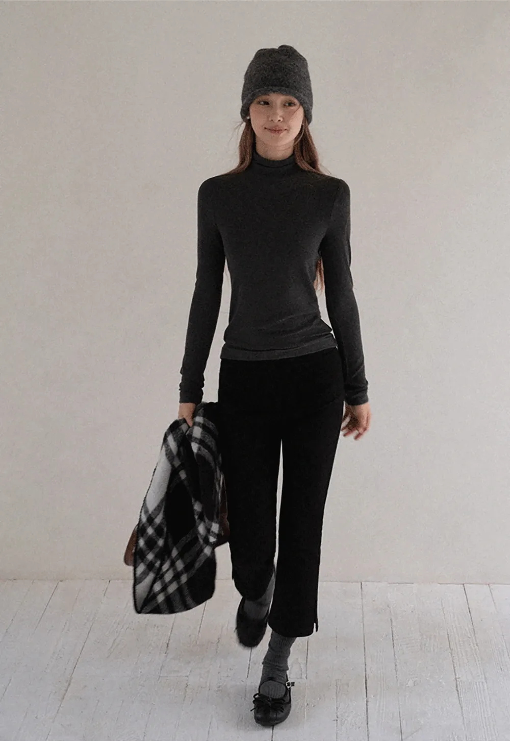 Women High Waist Slim Fit Trousers Minimalist Style