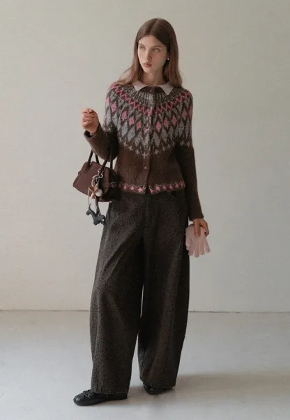 Vintage Fair Isle Knit Cardigan