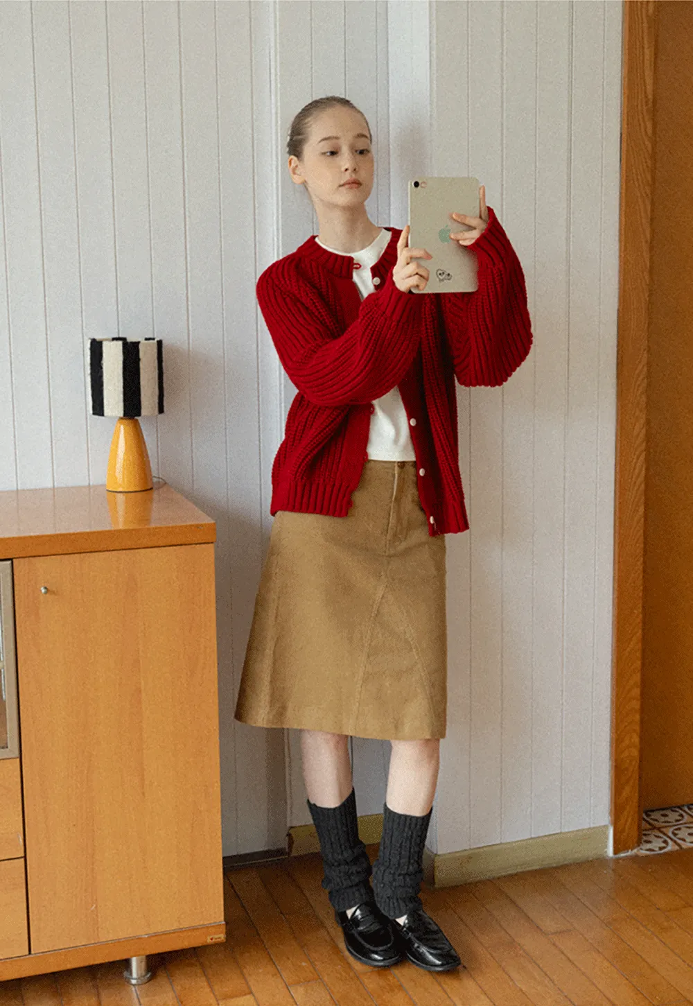 Corduroy A-Line Mini Skirt