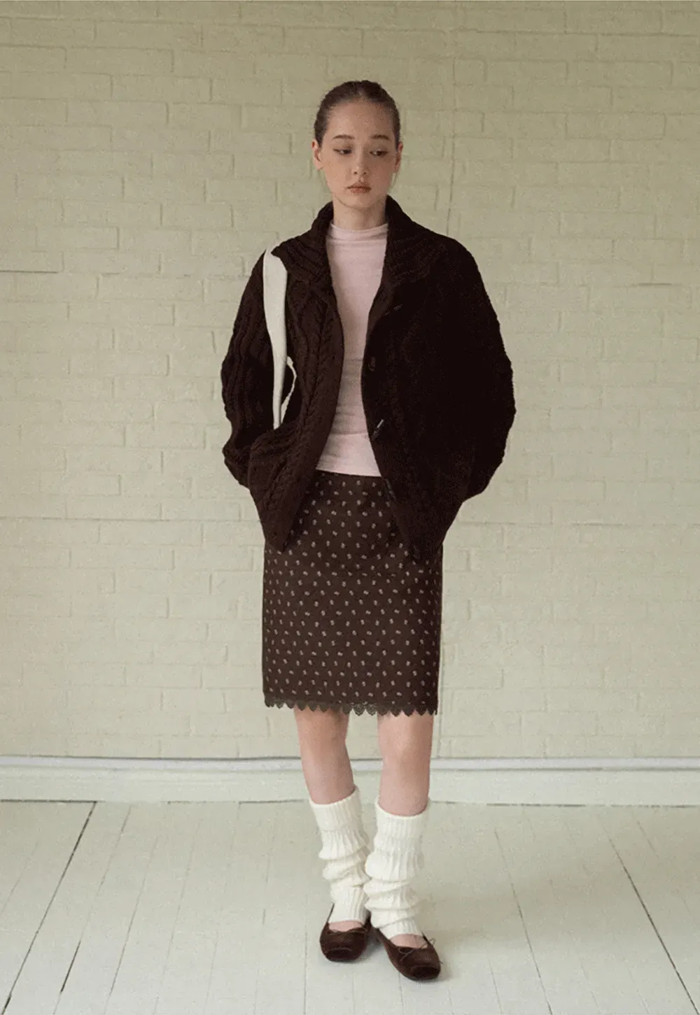 Floral Jacquard Mini Skirt