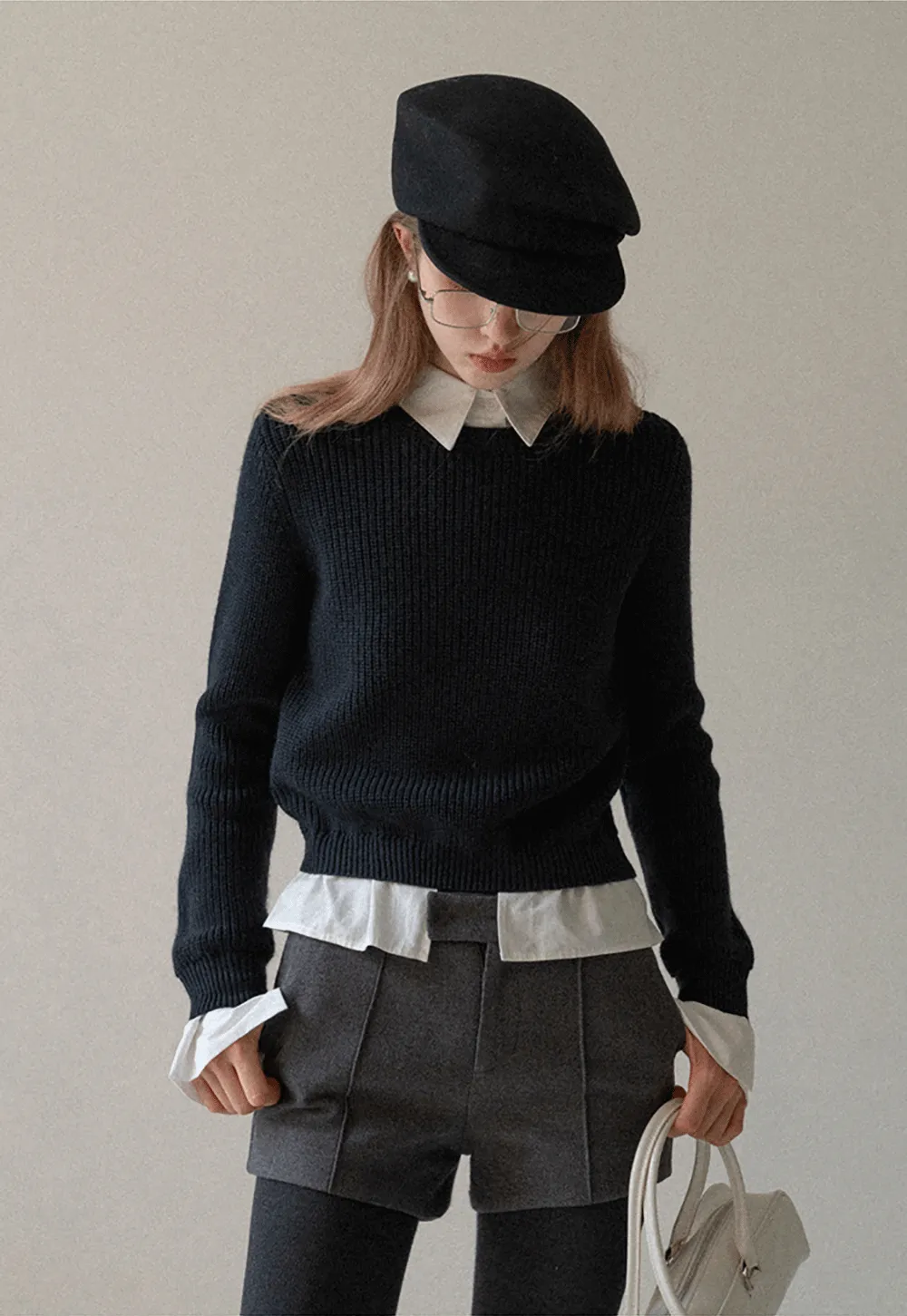 Wool Structured Newsboy Cap