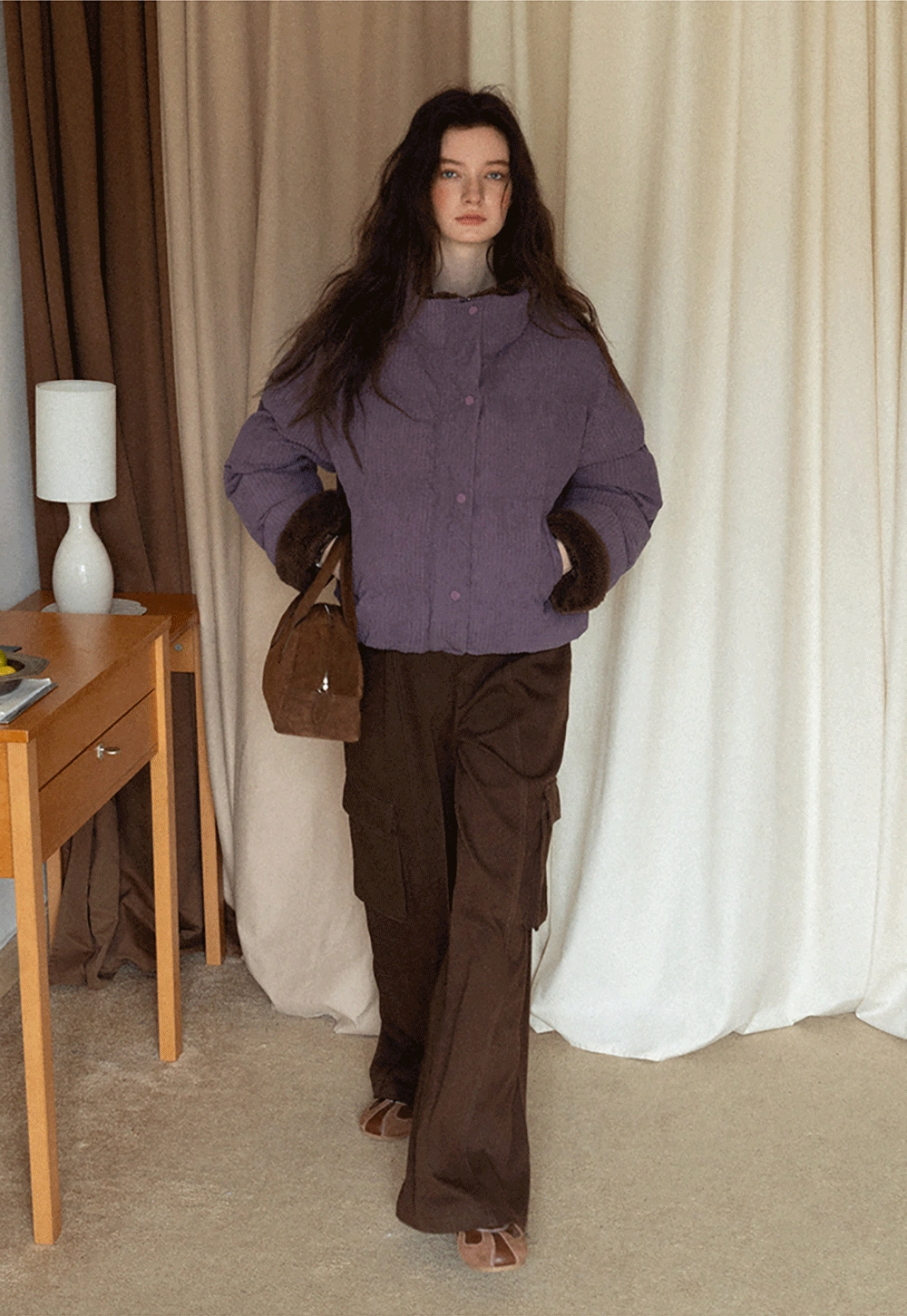 Cozy Corduroy Thick Winter Cotton Coat for Women