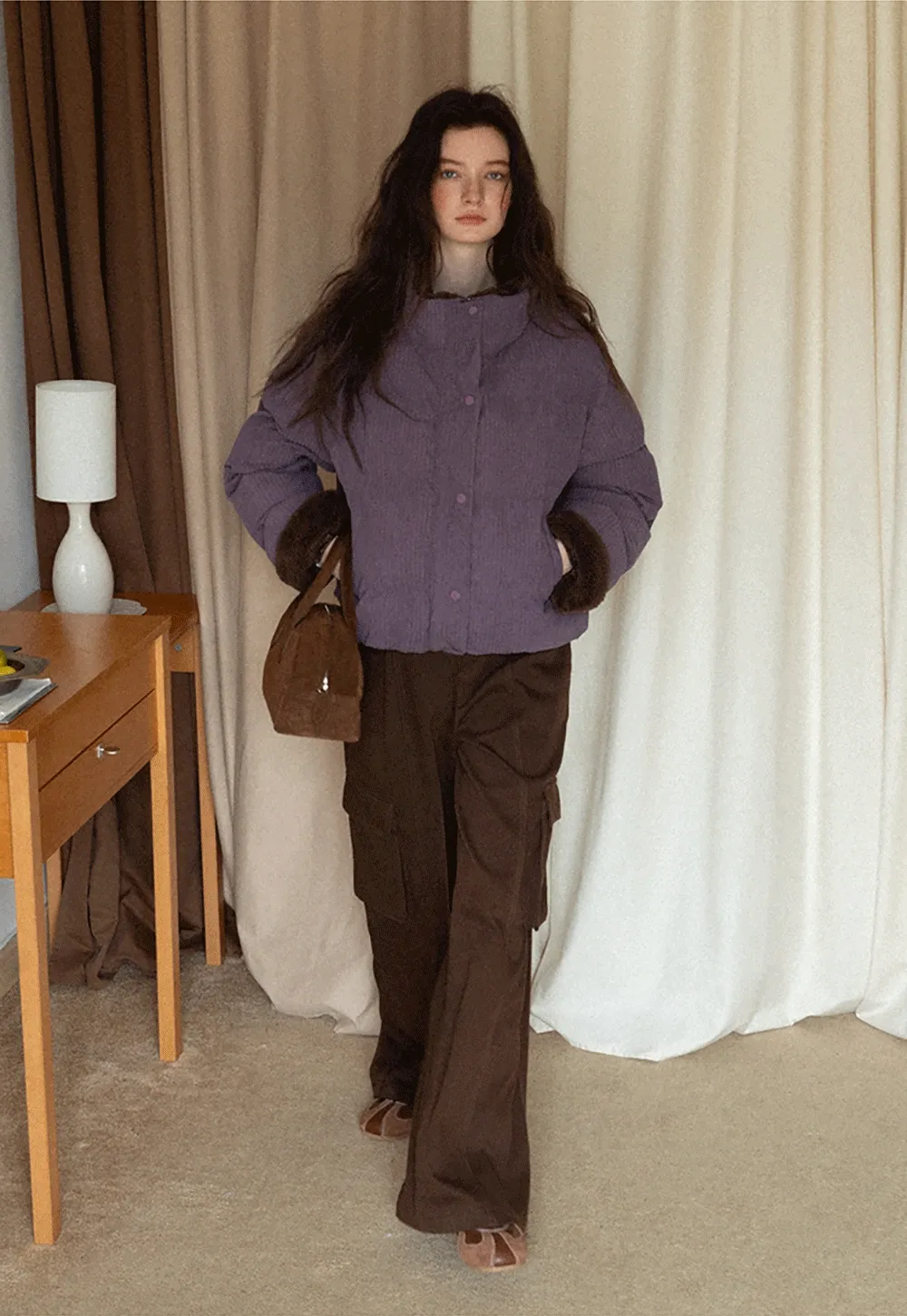 Cozy Corduroy Thick Winter Cotton Coat for Women