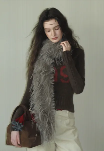 Women Knitted Crew Neck Sweater