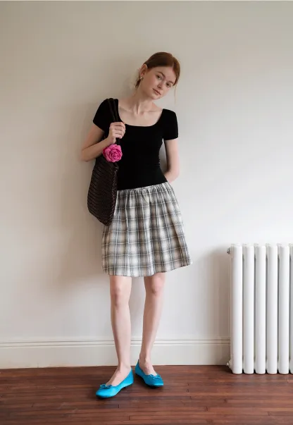 Women's Plaid Pleated Skirt