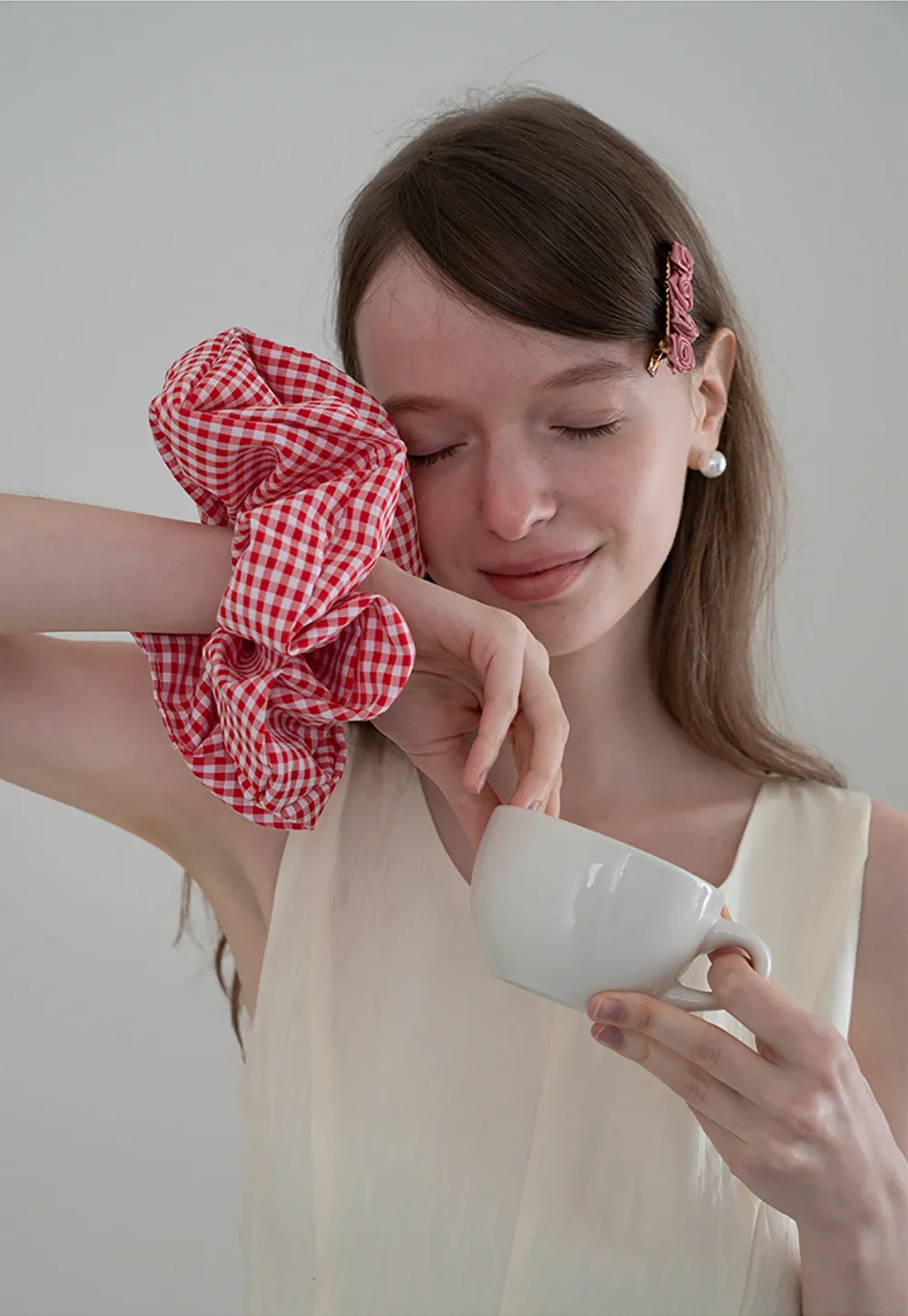 Plaid Aesthetic Scrunchie Hair Tie