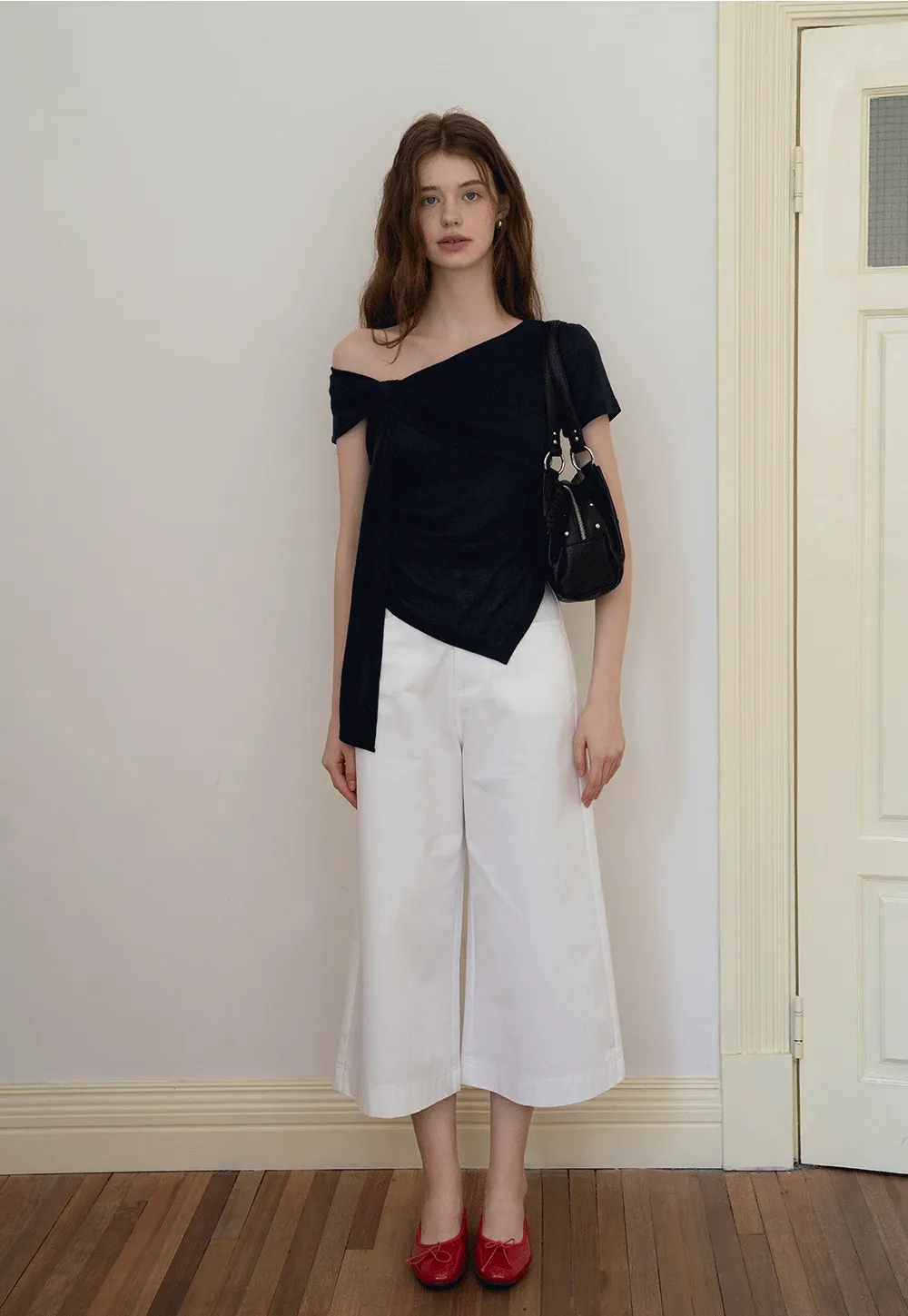 Asymmetrical Tie-Front T-Shirts