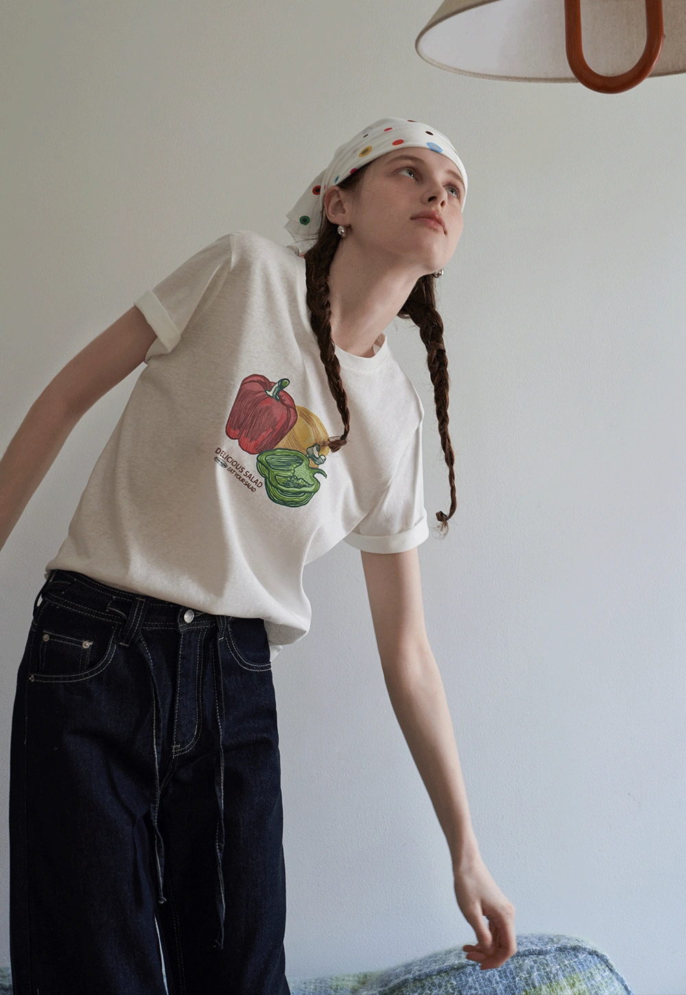 Women's Colorful Pepper Graphic T-Shirt