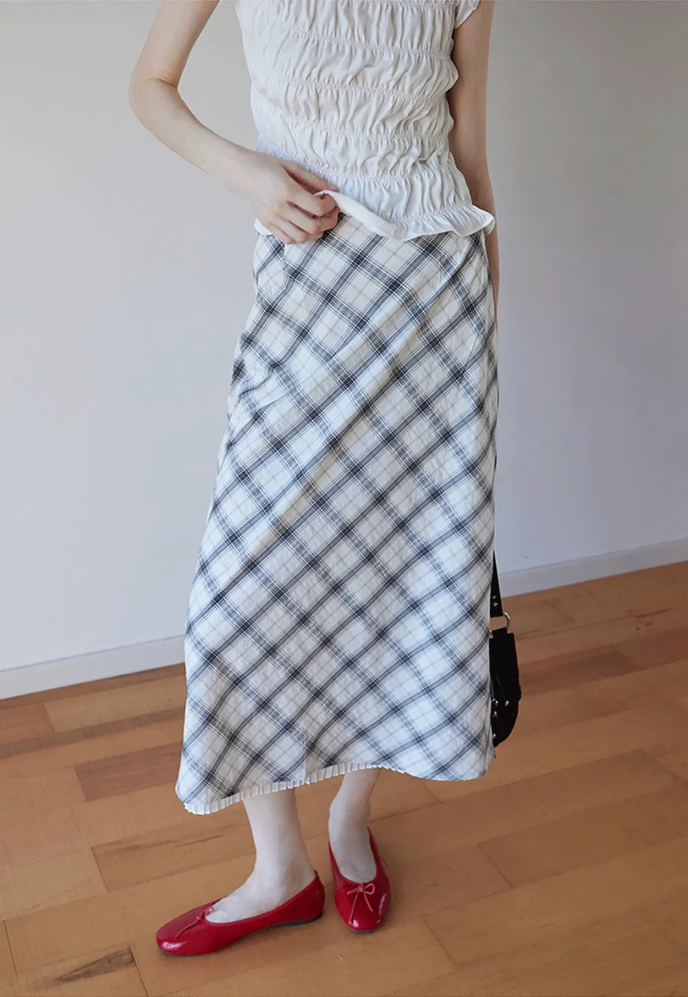 Women’s Plaid A-Line Midi Skirt