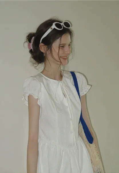 Women’s Sleeveless Eyelet Mini Dress