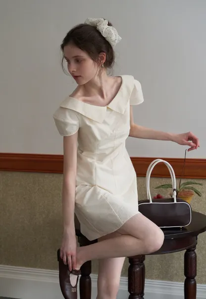 Women’s Sailor-Collar A-Line Mini Dress