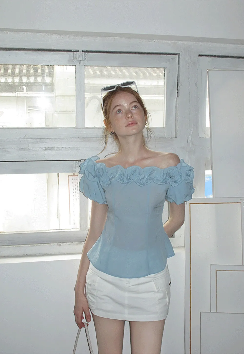 Women’s Off Shoulder Ruffle Blouse
