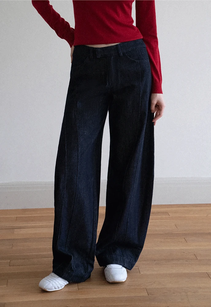 Women Wide‑Leg Denim Pants