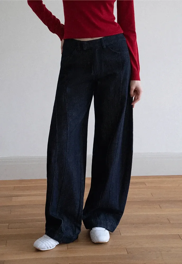 Women Wide‑Leg Denim Pants