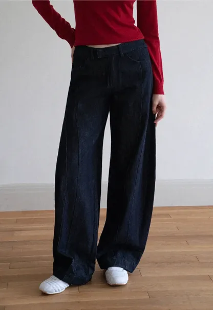 Women Wide‑Leg Denim Pants
