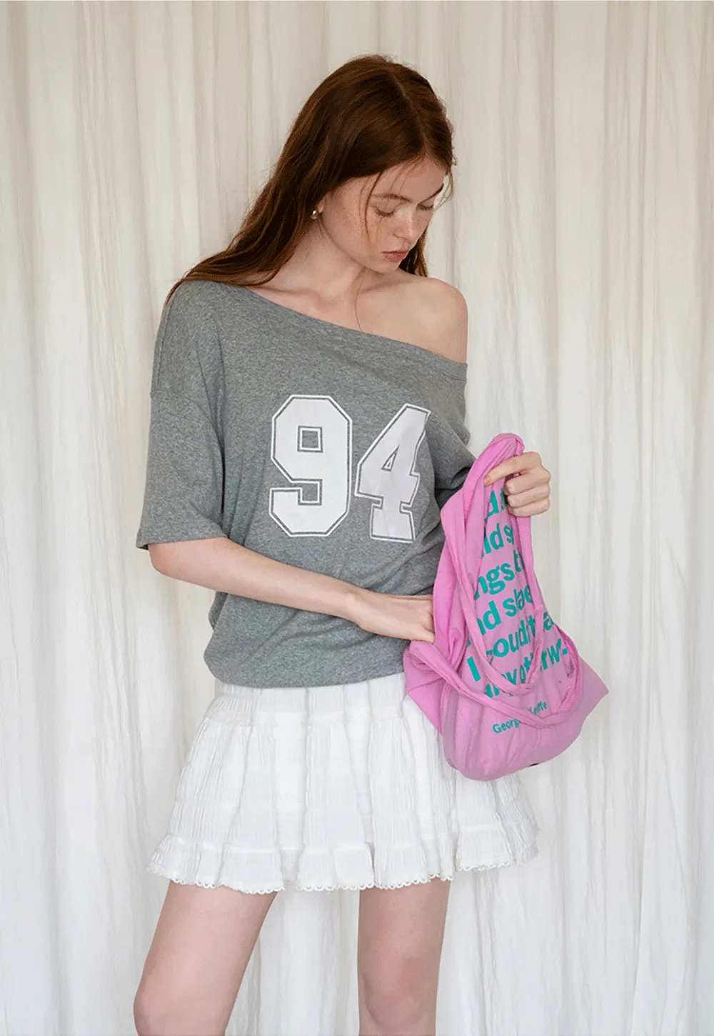 Lace-Trim White Tiered Skirt