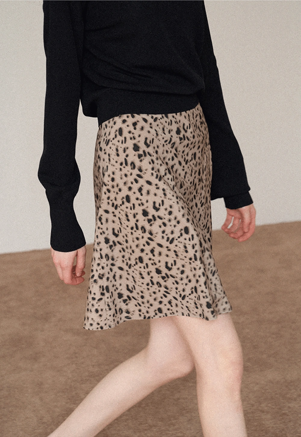 Women's Leopard-Print A-Line Mini Skirt