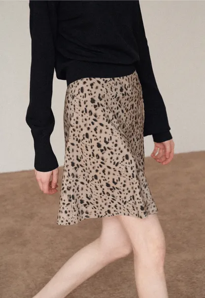 Women's Leopard-Print A-Line Mini Skirt
