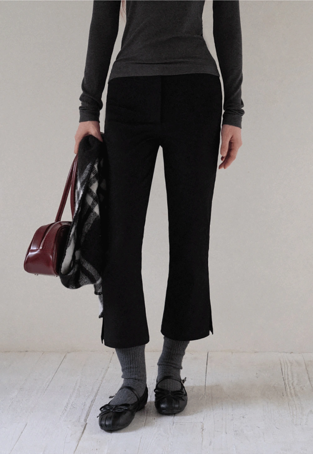 Women High Waist Slim Fit Trousers Minimalist Style