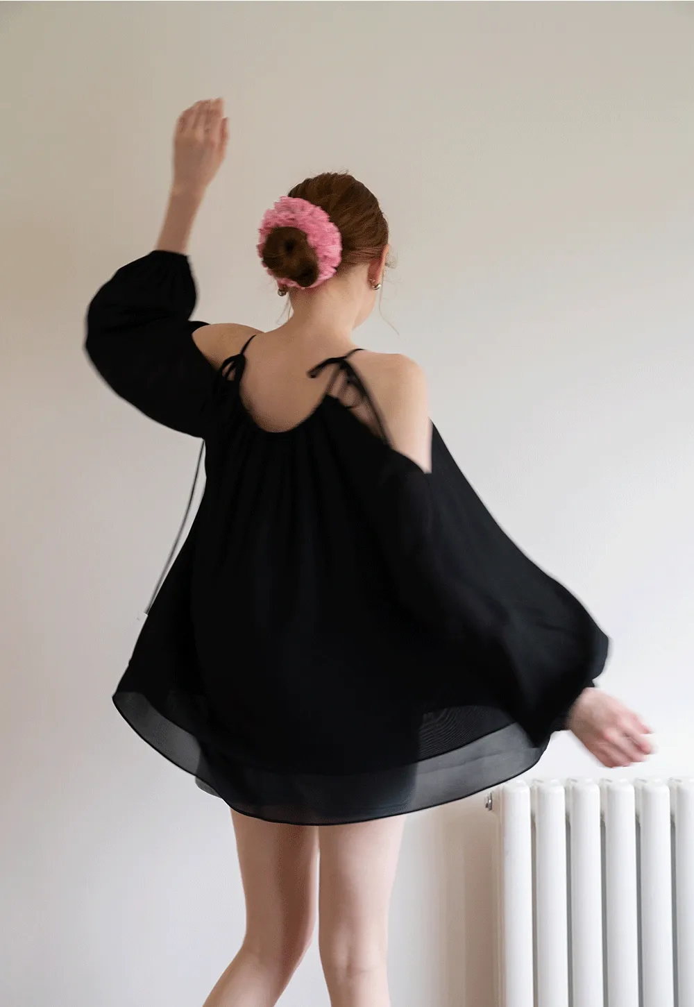 Women’s Off-Shoulder Black Blouse