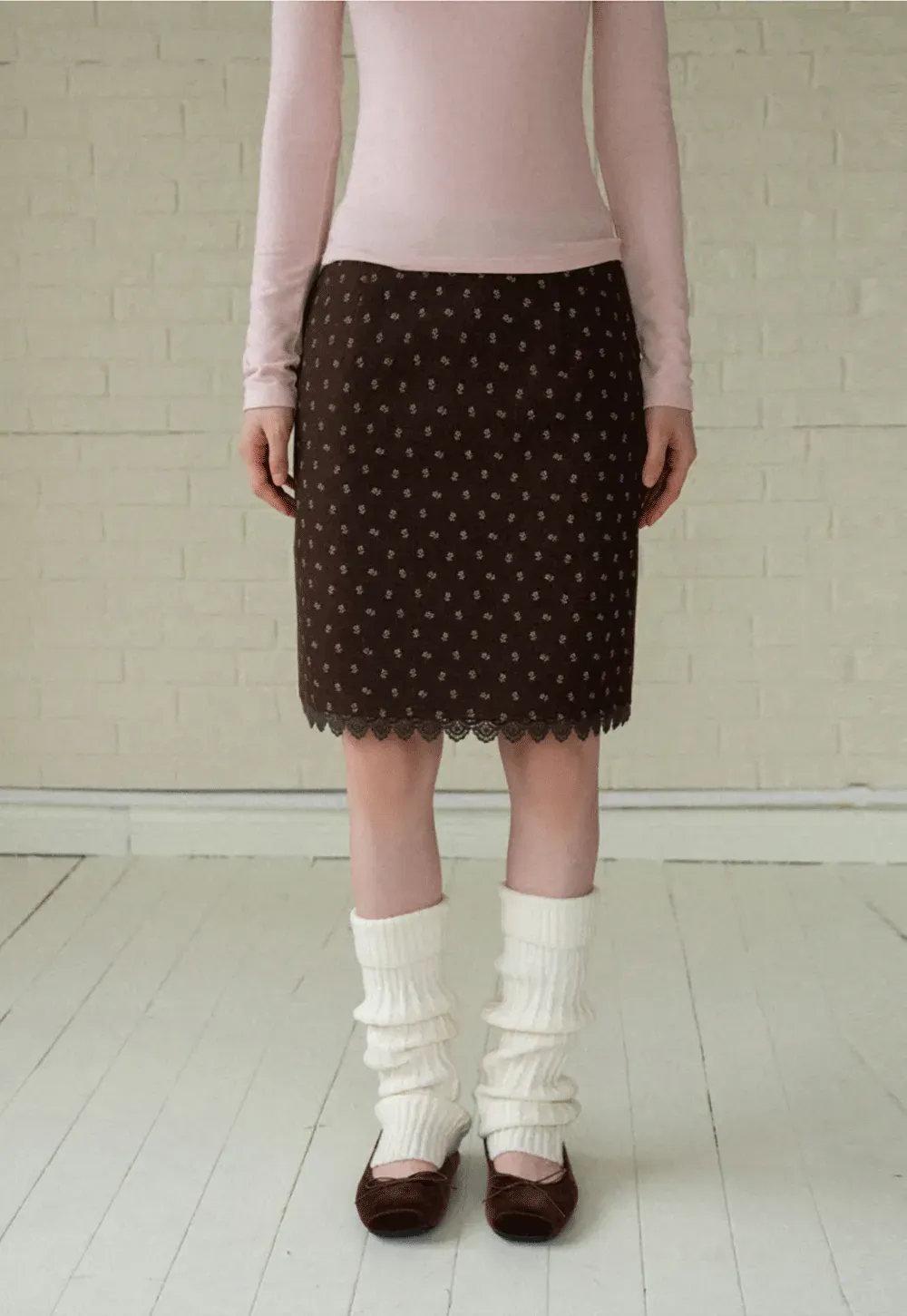 Floral Jacquard Mini Skirt