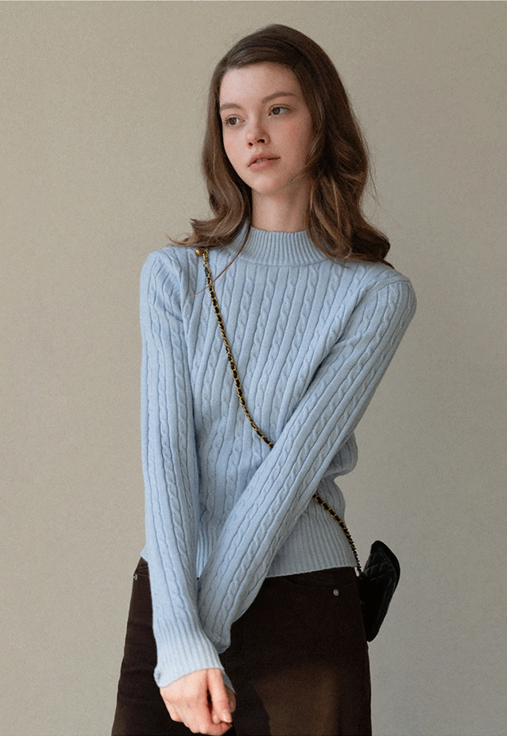 Soft Ribbed Knit Sweater with Cropped Fit