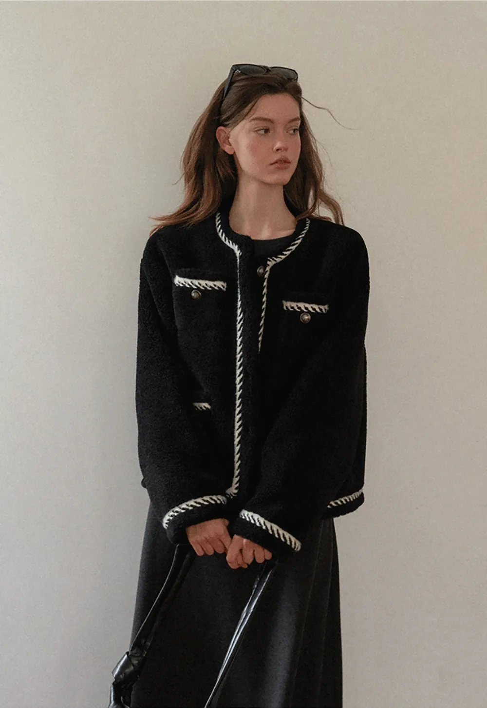 Chanel-Inspired Woven Quilted Short Jacket