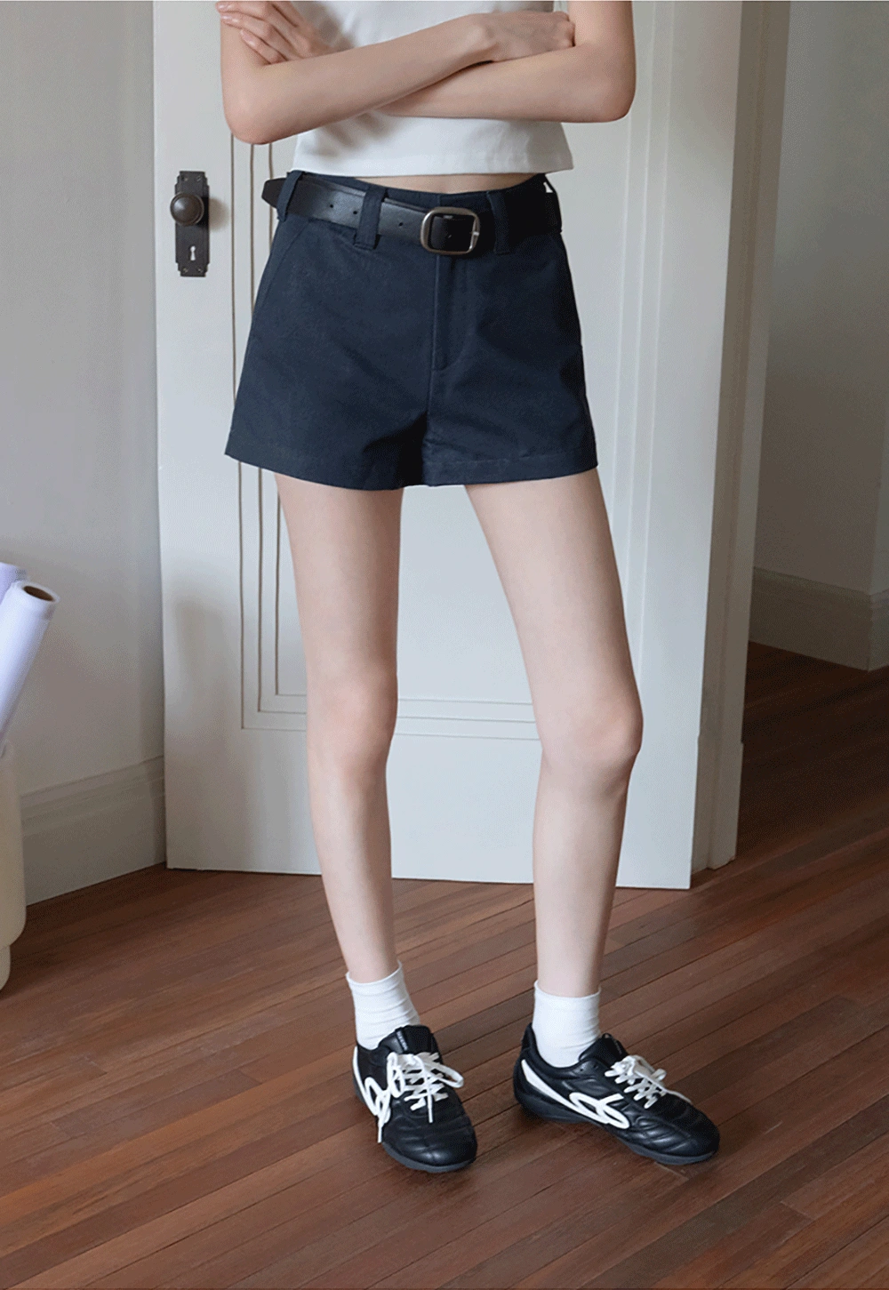 Women’s High Waist Belted Shorts