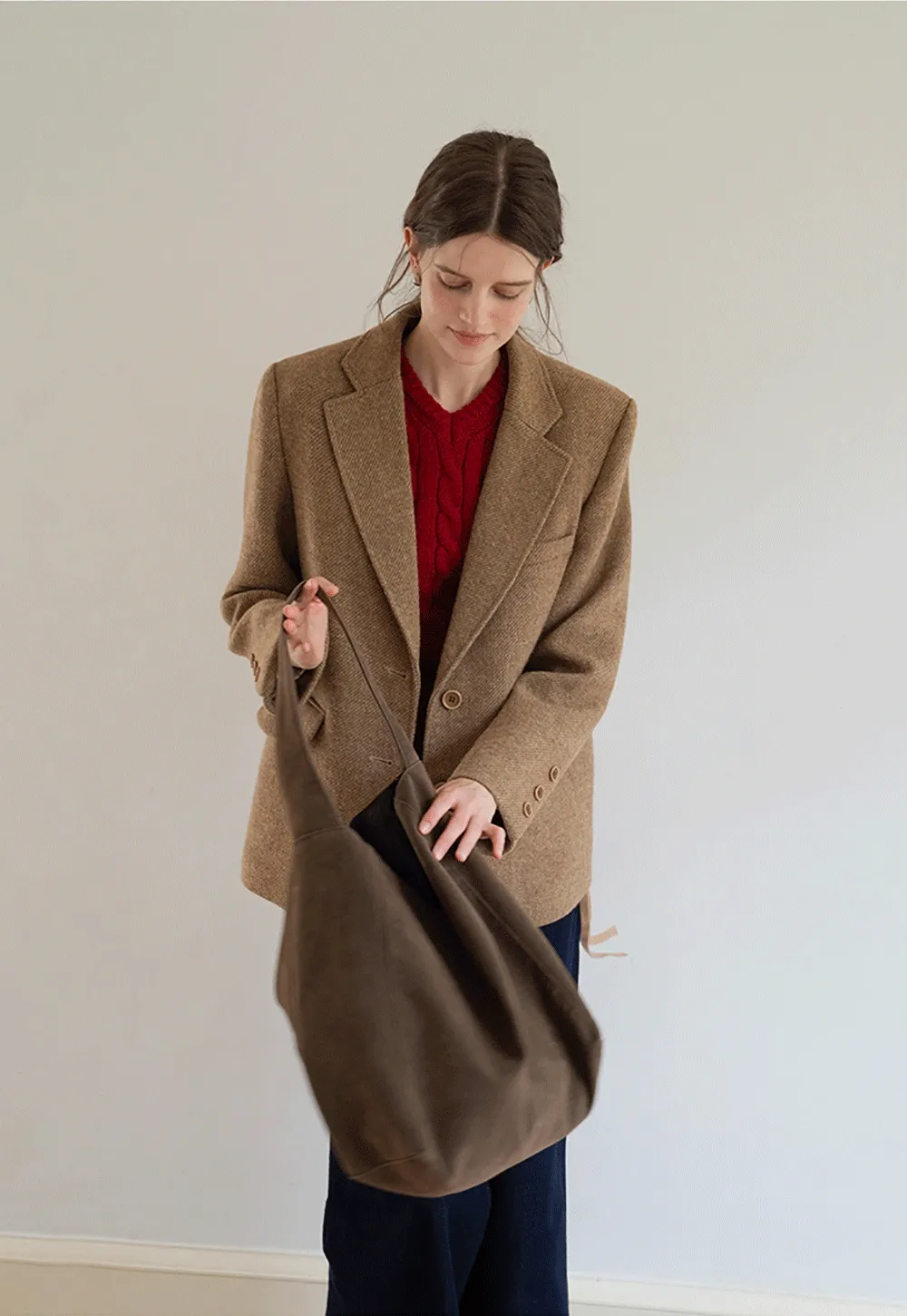 Classic Brown Tweed Blazer