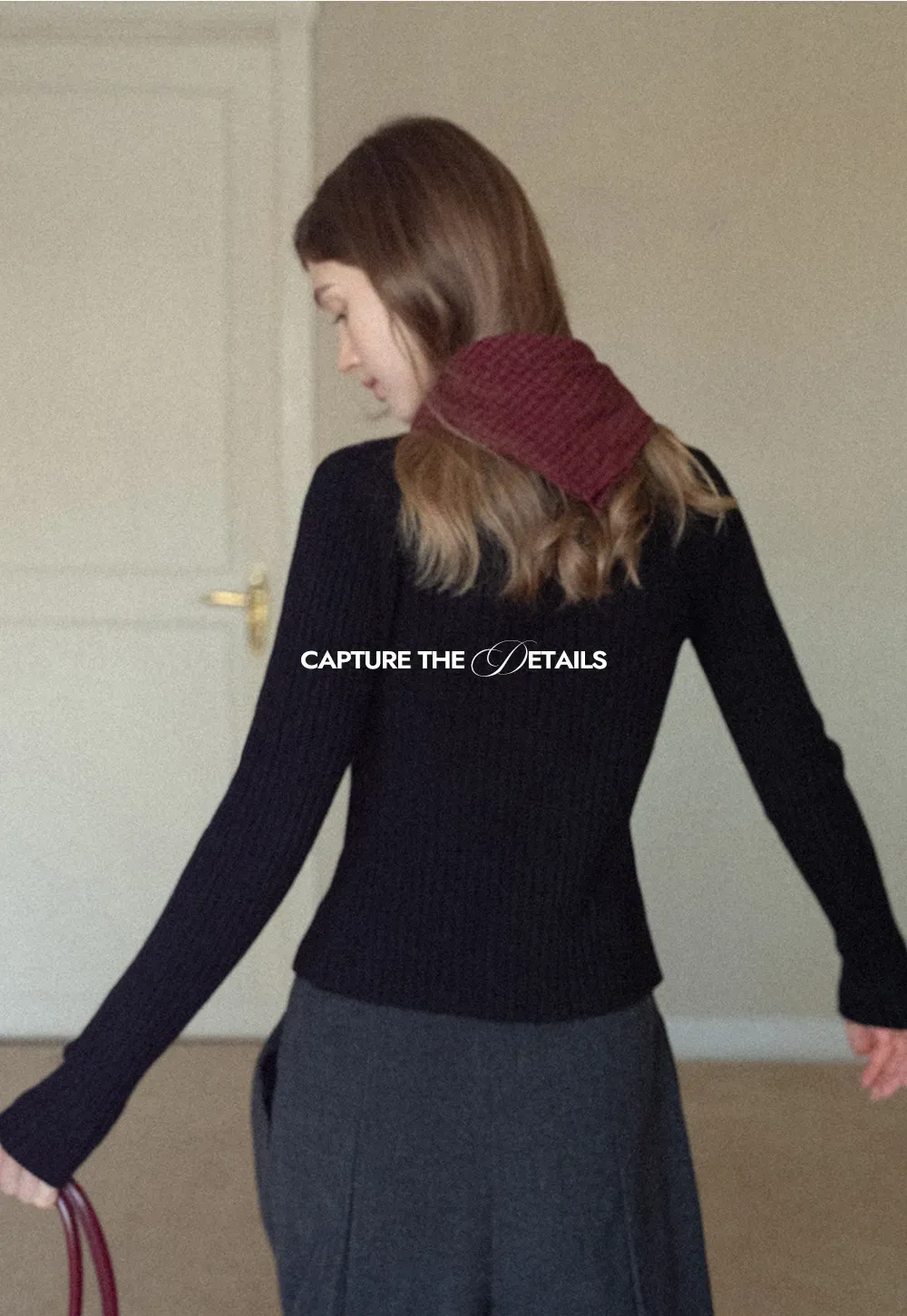 Ribbed Wrap Knit Top