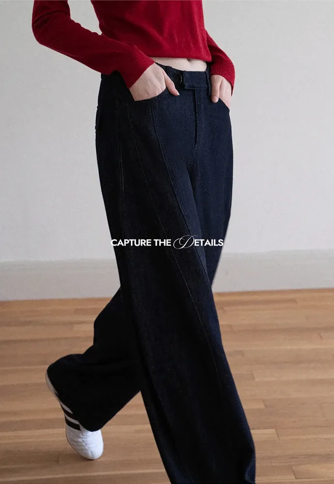 Women Wide‑Leg Denim Pants