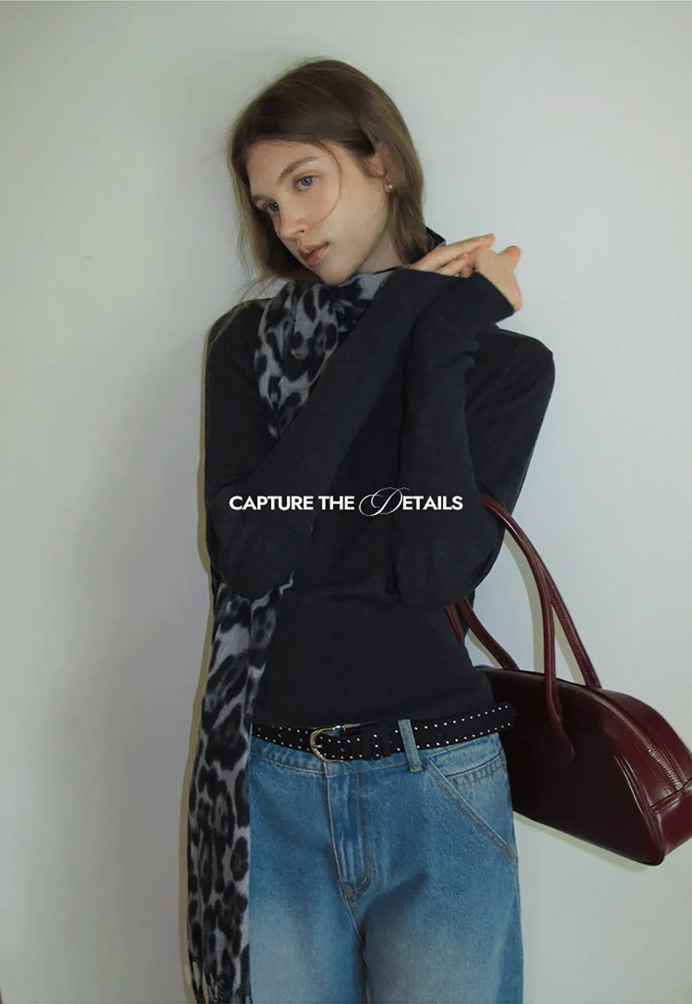 Leopard Print Tassel Scarf Warm Faux Cashmere