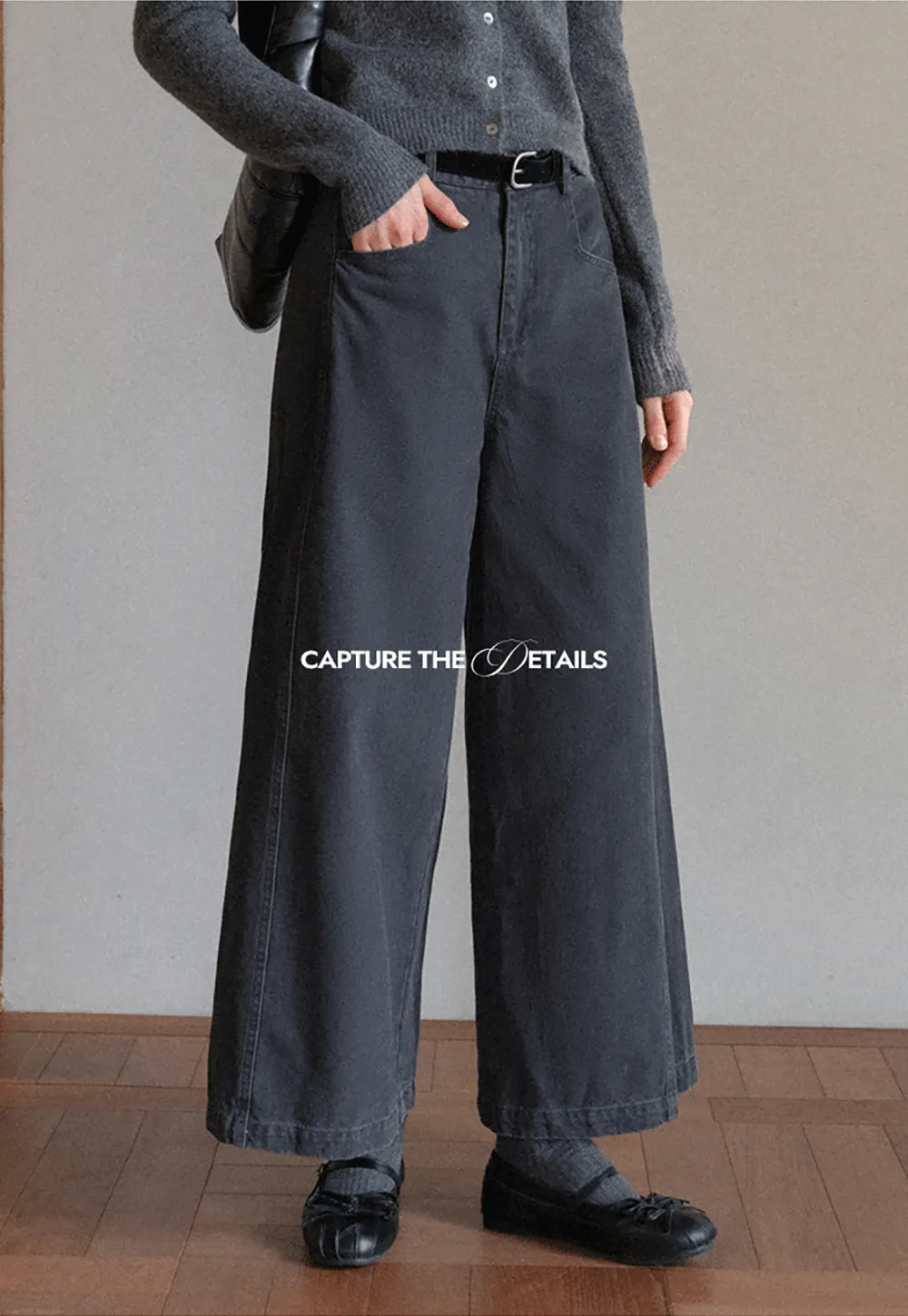 High-Rise Wide-Leg Denim Pants