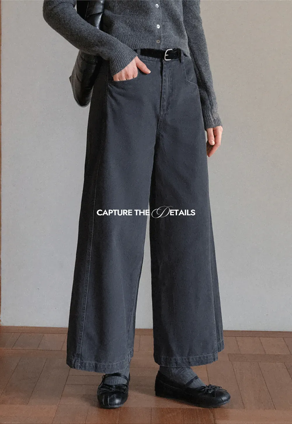 High-Rise Wide-Leg Denim Pants