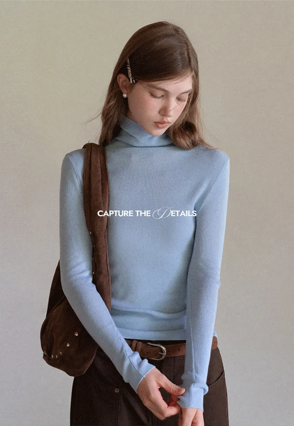 Ribbed Turtleneck Top