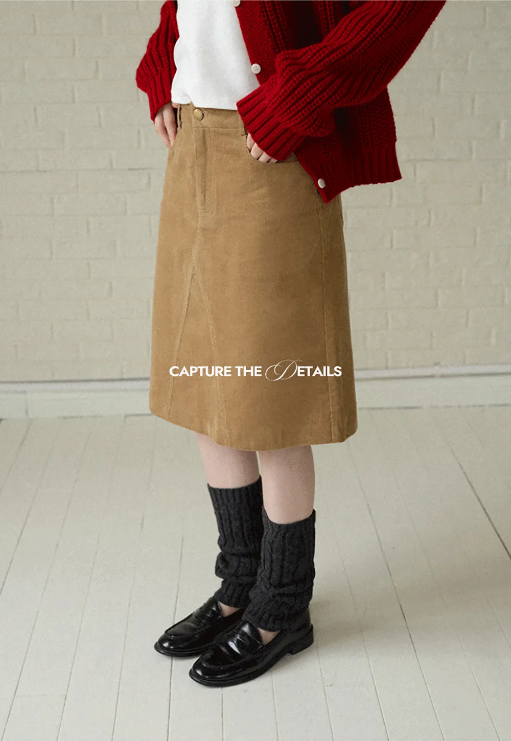 Corduroy A-Line Mini Skirt